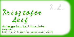 krisztofer leif business card